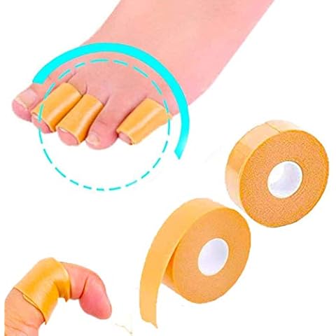 Mcvcoyh 2 X 500cm Heel Grip Tape Foot Care Sticker, Adhesive Protector Pads to Prevention Blister and Foam Soft Cushion Protection for Toe/Finger Cover