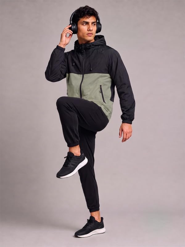 Image of CHKOKKO Sunscreen Jacket For Men With Hood | Advanced Upf 50+ UV Ray Sunblock Sunscreen | Water-repellent Lightweight Nylon Cooling Quick Dry Fabric | Sports Cycling Travel & Dailywear