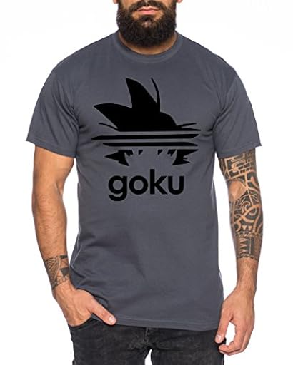 WhyKiki Adi Goku Camiseta de Hombre Dragon Master Son Ball Vegeta Turtle Roshi Db, Farbe2:Marengo;Größe2:XL | Ya disponible en tu tienda friki favorita! En mundofriki.es!
