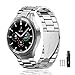 Produktbild Samsung Galaxy Watch 4 Classic Armband 40mm 42 mm 44mm 46 mm, Keine Lücke, Solides Edelstahlarmband Metall Business Band für Galaxy Watch 4 (40/42/44/46 mm, Silber Edelstahl)
