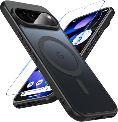 Coque Pixel 9 magnétique de qualité militaire au design fin et translucide mat