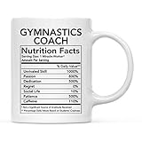 Andaz Press Funny 11oz. Ceramic Coffee Tea Mug Thank You Gift, Gymnastics Coach Nutritional Facts,...