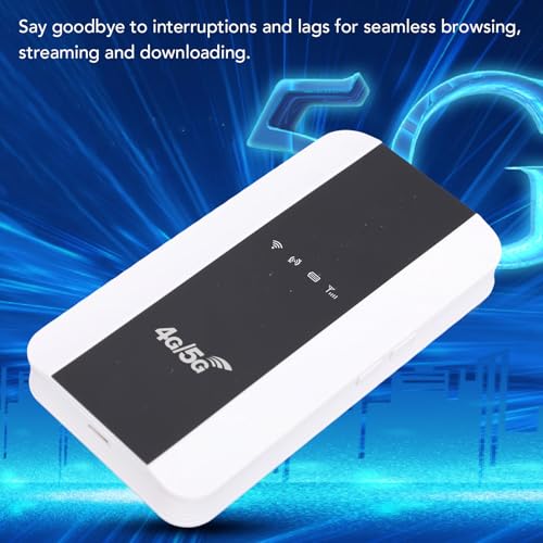 Image of 4G 5G WiFi Hotspot, Portable Travel Router with 3000mAh Battery SIM Card Slot, for Smartphones Tablets Laptops Home Travel Outdoor 150Mbps 10 Devices (US Version)
