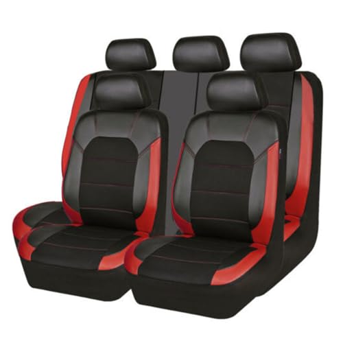 ACJAW Car Seat Covers for VW Golf (GTI/R) 1993–2025 2026,Vehicle Cushion,Interior Accessories,Front Rear Bench,Full Set,Breathable,Nonslip Waterproof,Scratchproof Dirt Resistant,red