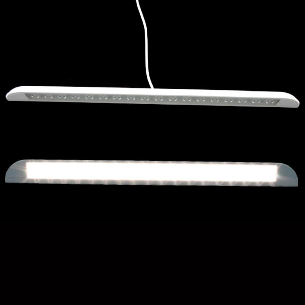 Lámpara LED de 12 V para exterior, impermeable, para puerta, blanco cálido, caravana, caravana, barco, 480 mm, color blanco
