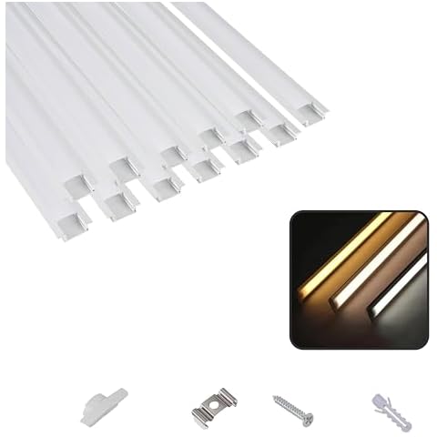 Profilé aluminium LED T&K 12 x 1M Cover