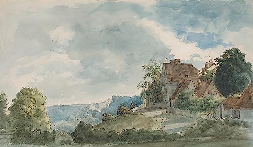 Tableaux Graffiti Art Mural William Henry Hunt Cottages Paysage Impression Moderne 60x90cm