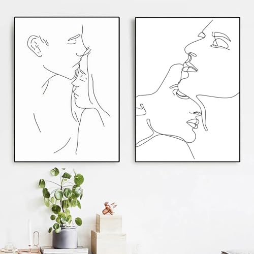 Affiches impressions abstrait amour 35x50 cm, cadeau de mariage