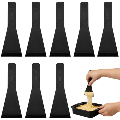 Set Di 8 Spatole Per Raclette In Nylon, Fonduta Di Formaggio Palette, Padelle Antiaderenti Palette Raclette, Raschietto Per Raclettes In Nylon, Per Fondute Di Formaggio,Cucinare In Forno o Su Piani