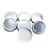 LKXC Silver Wide Mouth Mason Jar Lids ,Storage Solid Caps 7 Pack