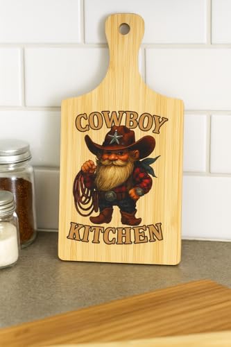 Tabla decorativa de madera con diseño vaquero miniatura 2
