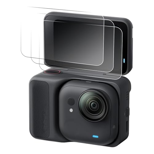 3Pack Screen Protector Lens Protector Set Compatible with Insta 360 GO Ultra Camera, Ultra-Thin 0.33mm 9H Tempered Glass, Ideal for Content Creators and Photographers, Anti-Fingerprint Anti-Scratch
