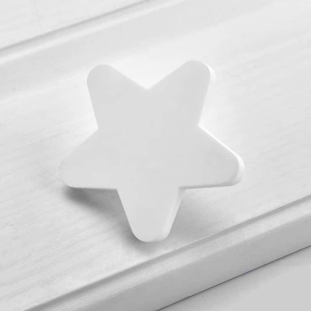 20 paquetes de manijas de goma con estrellas preciosas para gabinete de cocina, pomos y tiradores de muebles, pomos de cajón para niños, pomos de goma suave para habitación de los niños