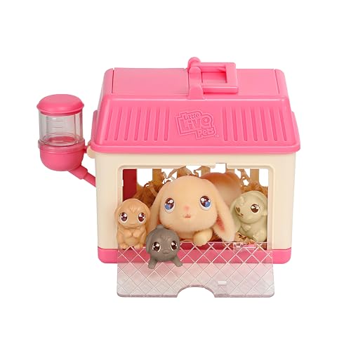 Little Live Pets Lil Baby Bunny Playset Pack, Mama Surprise Bunny Family Collection, Interactive Fold-Out Easter Baby Girl Gifts, Toy for Kids 5+