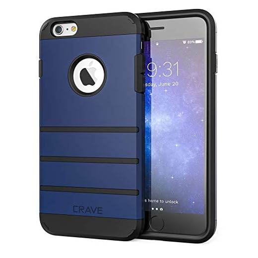 Crave Strong Guard iPhone 6/6S Plus Case (5.5 Inch) - Navy Protection Series