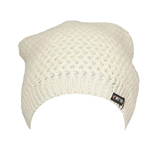 Bérets femme Sweet Years contre le froid hivernal en maille italienne panna