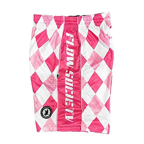 Flow Society New Pink Argyle Attack Boys Shorts - Kid Athletic - Basketball - Baseball - Hockey - Football - Lacrosse2