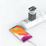 Charger Storage Case with Built-in Cable Winder & Phone Stand (Charger not Included) – 3.15″ L x 1.97″ W,Grey