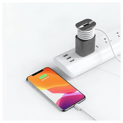 Charger Storage Case with Built-in Cable Winder & Phone Stand (Charger not Included) - 3.15" L x 1.97" W,Grey
