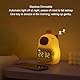 Luqeeg Wecker Nachtlicht, Niedliches Capybara -Design, Sanfte Beleuchtung, Zwei Alarmeinstellungen und USB -wiederaufladbare, Schrittlose Nachtlampe für Kinderzimmer Kinderzimmer,
