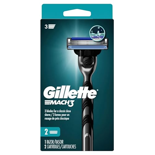Gillette Mach3 Razor for Men, 1 Razor Handle + 2 Blade Refills - image 9