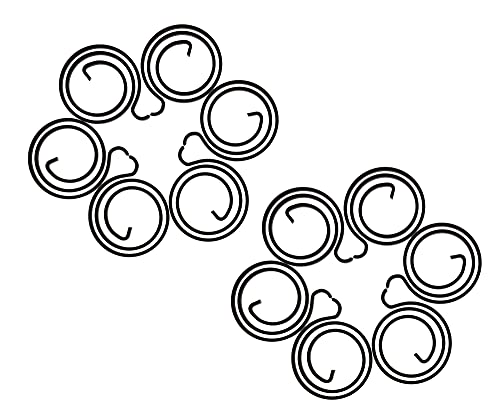 YINETTECH 12pcs Ressorts de Poignée Quincaillerie de Porte Bobine 2.5 tours 3mm d'épaisseur Réparant Porte de Maison