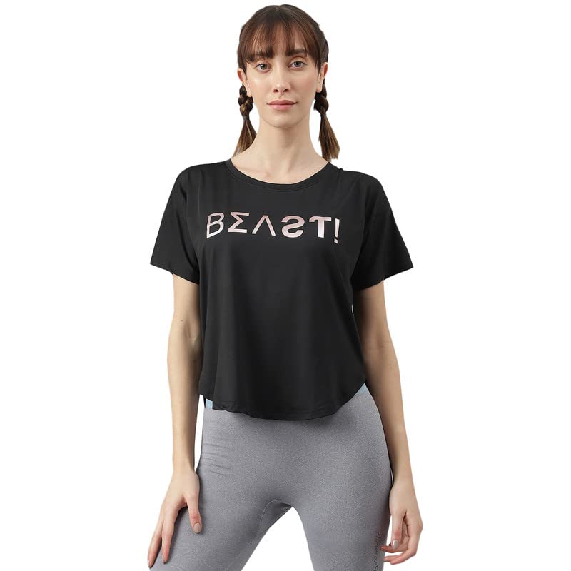 mkh Women Breathable Mesh Active Gym Wear Tshirt | Dri Fit Poly Spandex Gym Top | Lightweight, Sportswear for Workout, Running & Yoga| Round Neck Stretchable Casual Workout Top-picture-39