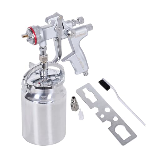 Image of HVLP Spray Gun, Siphon Air Paint Sprayer Gun with 1.7mm Nozzle Sets, 1000CC Automotive Paint Gun, Professional for Car, Furniture, House Painting