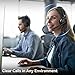 Wireless Headset with Mic for Work, Wireless Headset with Microphone (Noise Cancelling), Smart Mult-Func Dock, 65H Worktime&Fast Charge Bluetooth Headphones for Work/PC/Computer/Call Center/Teams/Zoom