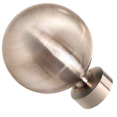 Speedy Poles Apart 28mm Sphere Curtain Pole Finials, Satin Silver, 2 Pack by Speedy