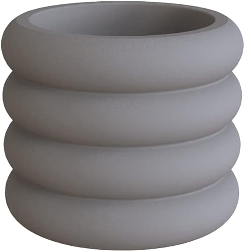 CLIMBBIRD Molde de silicona para macetas con forma de anillo de 4 moldes de hormigón para suculentas, molde de resina epoxi, molde de cemento para