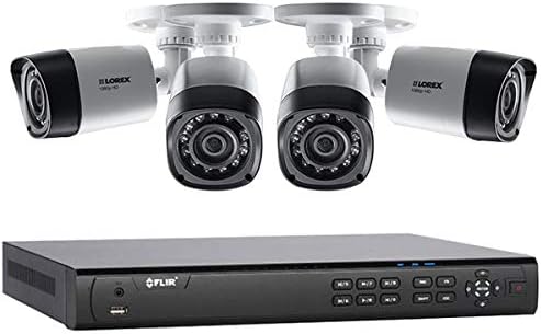 Lorex 4 Camera MPX Wired Home Security Camera System with Flir 4 Channel 1TB DVR and (4) Full HD 1080p Lorex MPX Bullet Camera, 130ft Night Vision, Remote View with Flir Cloud App