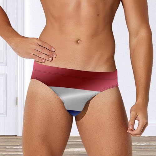 Men's Summer Swim Trunks, Fast Drying Bikini Briefs with Drawstring4