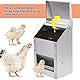 BREUAILY 4.5kg Futterautomat Hühner Hühnerfutter Automat Hängend Geflügelfutterautomaten mit Deckel aus Edelstahl Aufhängbar HüHnerfutterautomat für Geflügel HüHner Enten