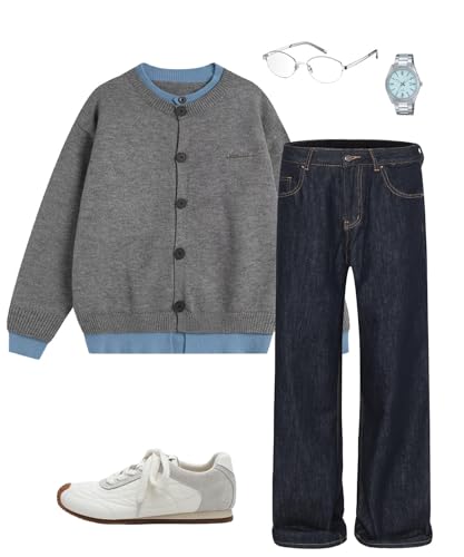 Unisex Vintage Wide Leg Jeans, Retro Loose Fit Denim Pants Dark Wash Straight Baggy Streetwear Style4