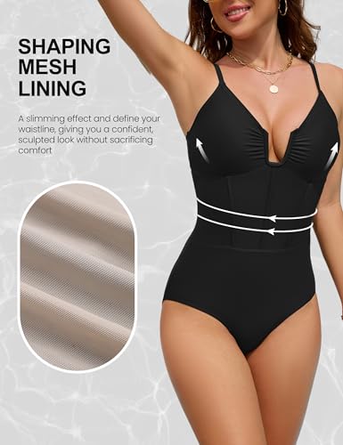 Blooming Jelly Womens One Piece Swimsuit Tummy Control Modest Shapewear Corset Bathing Suit Ladies Slimming Retro Swimwear4
