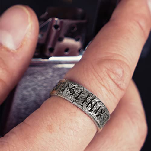 Bague rune viking fantaisie anneau de mariage celte et bijoux scandinaves de pouce - 3