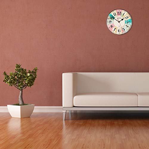 Ki Store Wall Clocks Decorative Silent Pink Wall Clock For Girls 12-Inch Bedroom Living Room Kitchen #TOP2