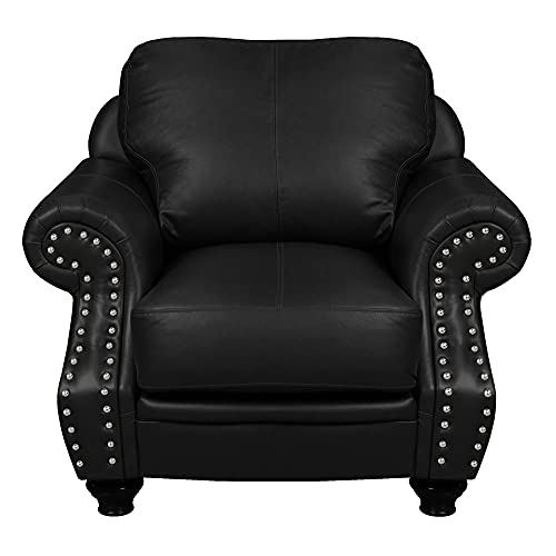 Sillón Plegable Cuero Negro miniatura 4