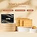 SMIRLY Wooden Cutting Boards For Kitchen Meal Prep & Serving - Bamboo Cutting Board Set with Holder, Charcuterie & Chopping Board, Wood Cutting Board Set, Kitchen Gadgets
