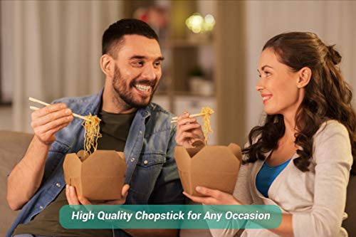 Bamboo Chopsticks Disposable - Premium Bamboo Wooden Chopsticks - 50 Pairs - Disposable Chopsticks Bamboo, Individually Wrapped (50)