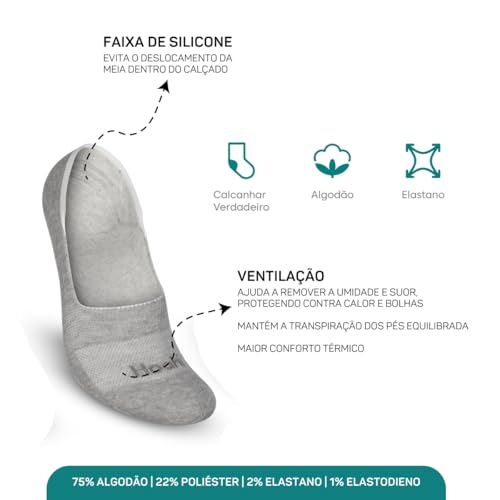 Meia Hoahi Sapatilha Feminina 22966 Kit C/3 ST-Cores 33-38
