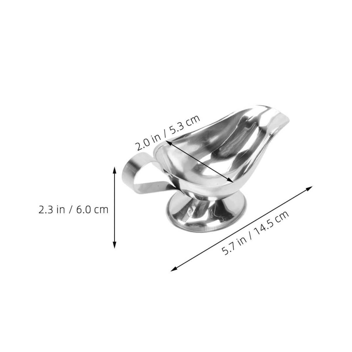 Alipis 3Pcs Stainless Steel Gravy Boat Pitcher for Sauces Syrups and Dressings Ergonomic Design for Home and Restaurant Use