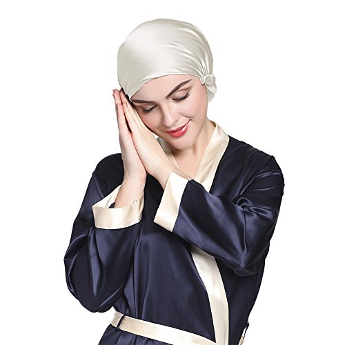 Chapeau de nuit en soie anti-frisotis LilySilk bonnet 19 mommes protecteur cheveux