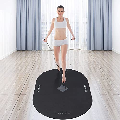 Feecco Jump Rope Mat, 54''X36'' Large Size Non-Slip Jump Rope Pad For Indoor Floor And Outdoor Concrete, 7Mm Thick High-Density Material Customized For Jump Roping #TOP1