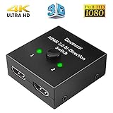 2 en 1 Modo del Interruptor: 2 puerto de entrada de HDMI a 1 puerto de salida de HDMI, puede transferir la señal audio y video de 2 dispositivos a 1 dispositivo, vídeo independiente de la exhibición. El dispositivo se puede conmutar con un botón.