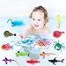 Color Changing Mold Free Bath Toys for Toddlers Kids, Color Change Sea Creatures Ocean Animal Toys & Glow in The Dark Toy with Bath Book(13 Pack), Water Table Toys Rubber Fish Toys for Kids Bathtub