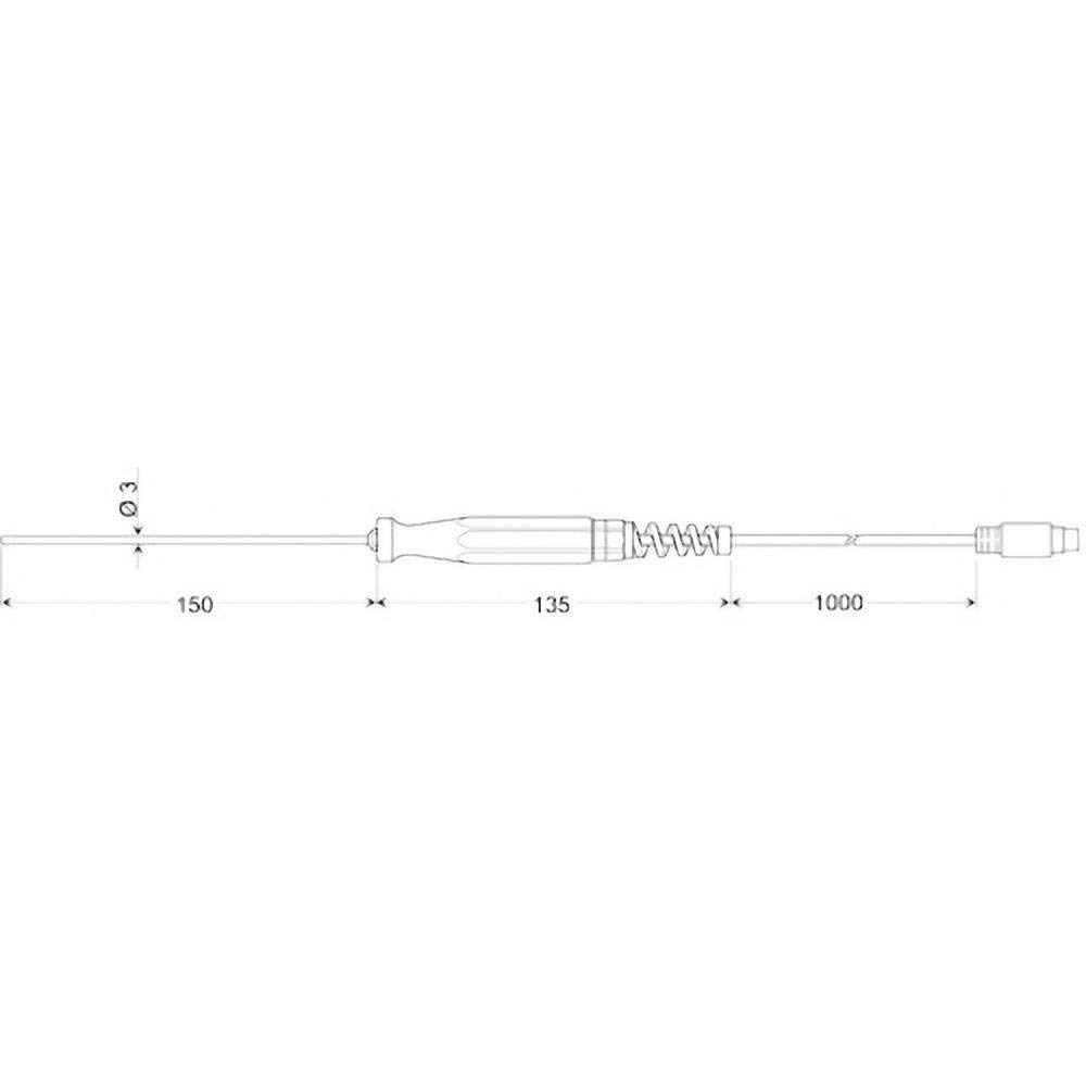 Sonda de inmersión greisinger GTF 401-50 a hasta 400 °c PT100