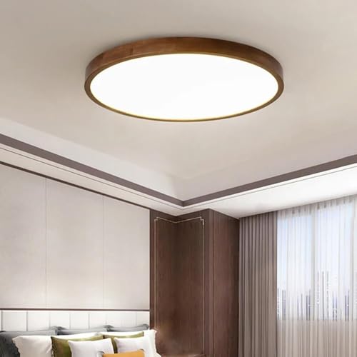 Plafond LED 96W carré en bois moderne de 35,4 pouces pour salon - 2
