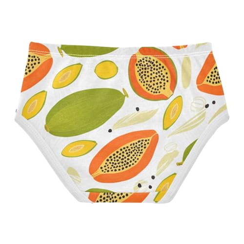 Orange Green Papaya Fruits Toddler Underwear Floral 2t Cotton Girl Panties Cute Animals Briefs Kids Undies2